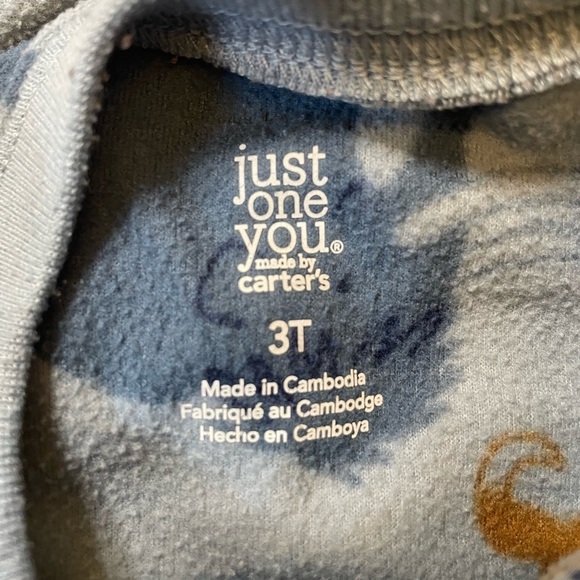 Boys lot of two Just one You by carters size 3T footie pajamas - Picture 2 of 5